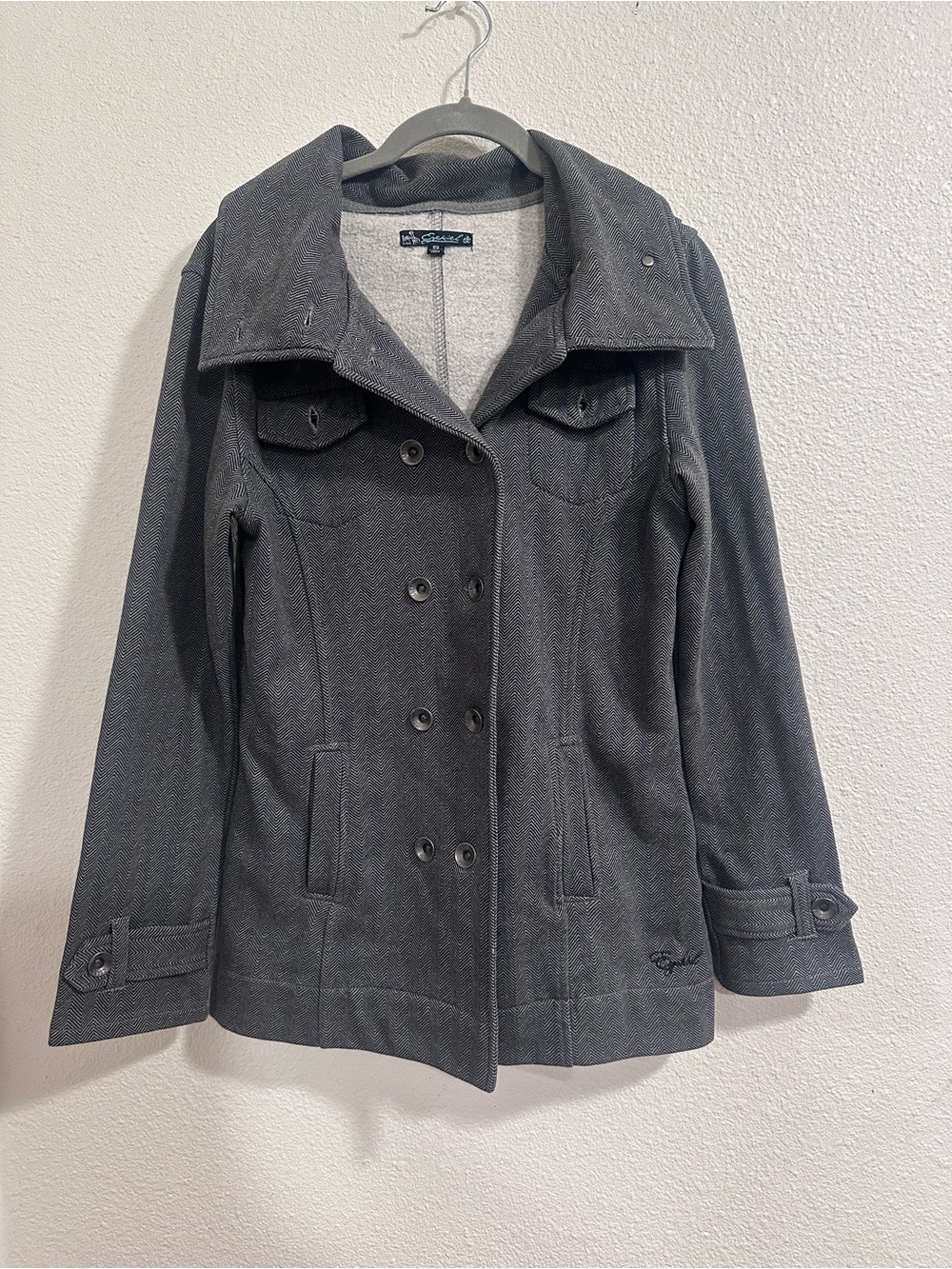 Ezekiel Double-Breasted Charcoal Pea Coat